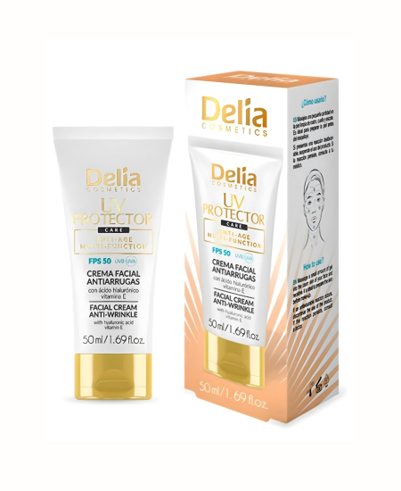 دليا كريم وجه مضاد للتجاعيد بحماية +50 - 50مل